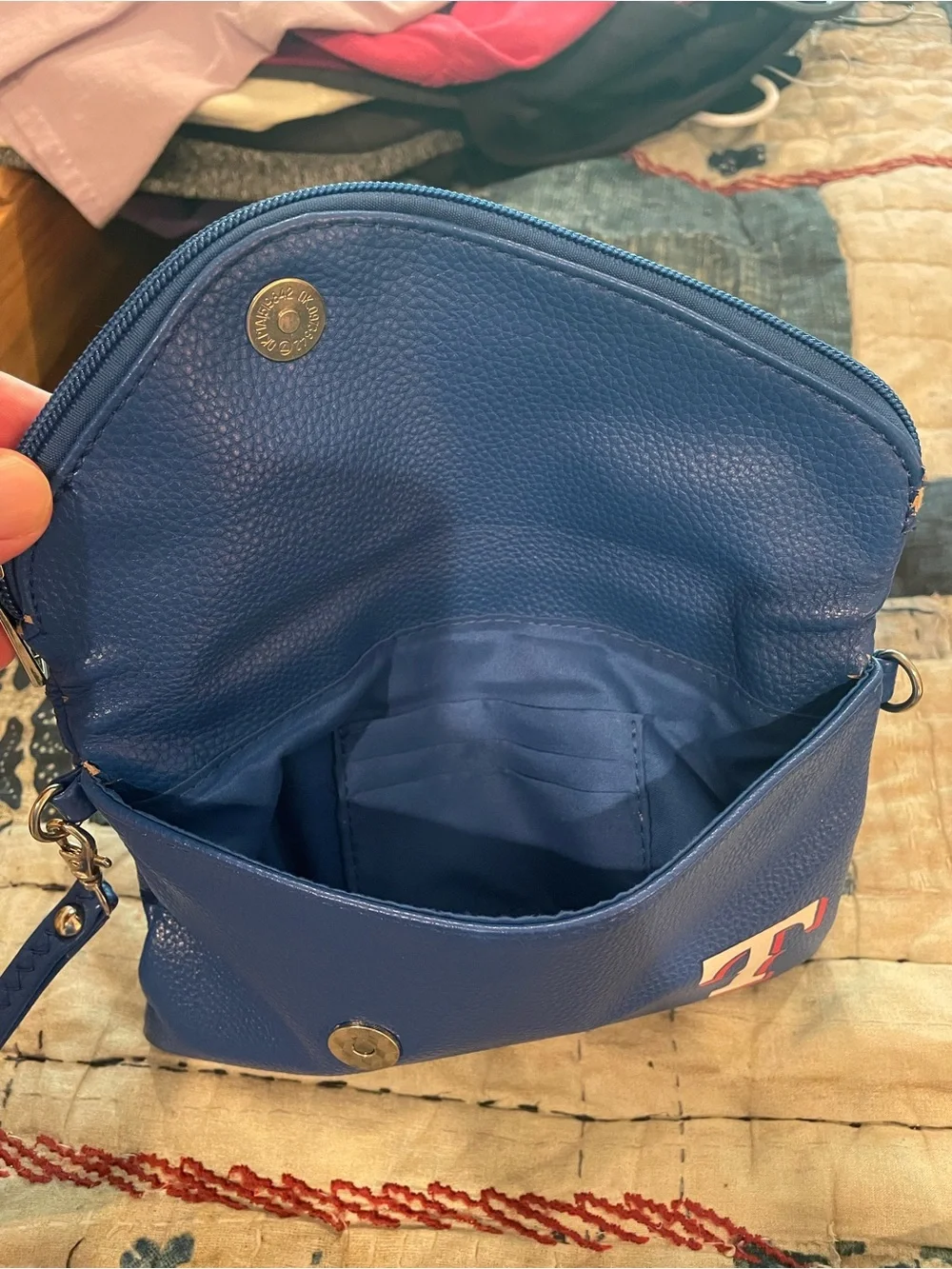 Texas Rangers faux leather purse